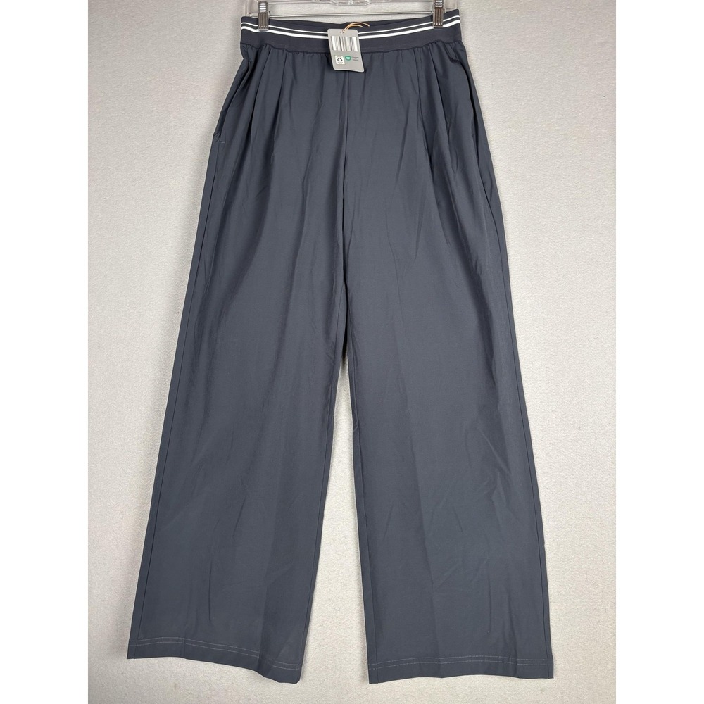 Crane‎ Pants Womens Small Gray Travel Trousers Wide Leg Pull On Stretch
